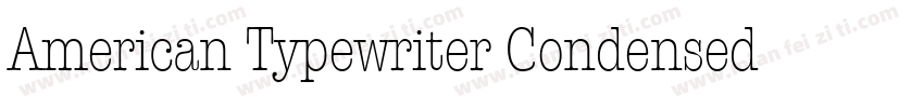 American Typewriter Condensed BQ Me字体转换